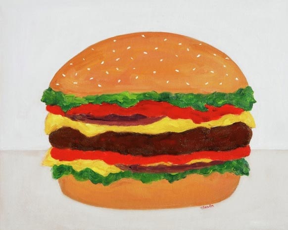 Double decker hamburger 20x20 $500