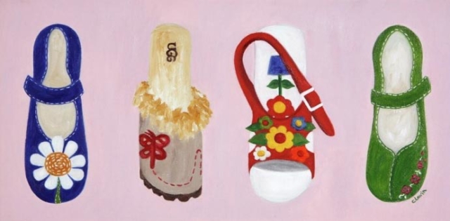 Gabrielle's shoes II - 8 x 16 - $250.00