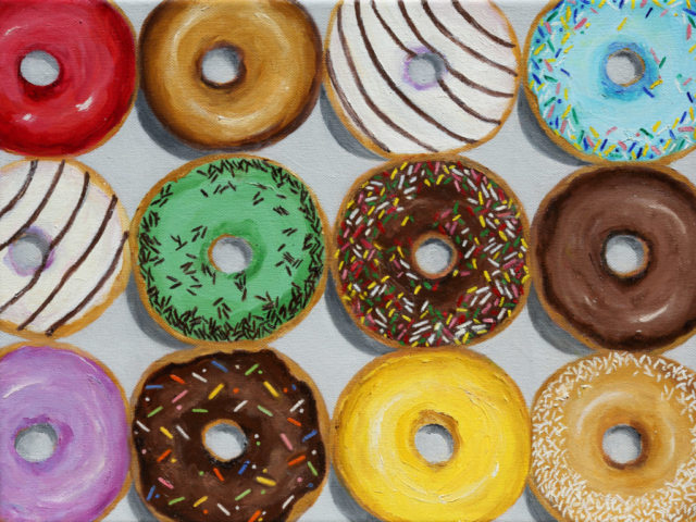 Donuts 12x16 $450.00