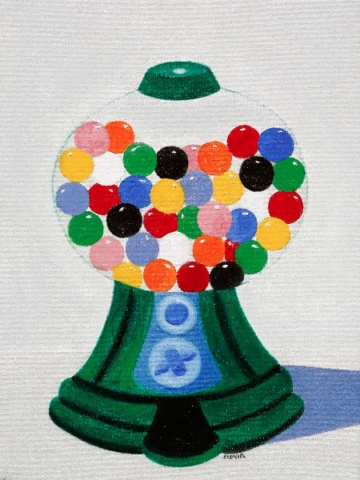 Green gumball machine 12x16 $500